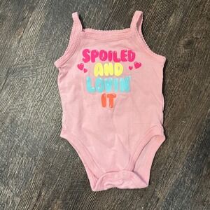 Garanimals Spoiled And Lovin' It Bodysuit Sleeveless Pink 0-3M